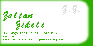 zoltan zikeli business card